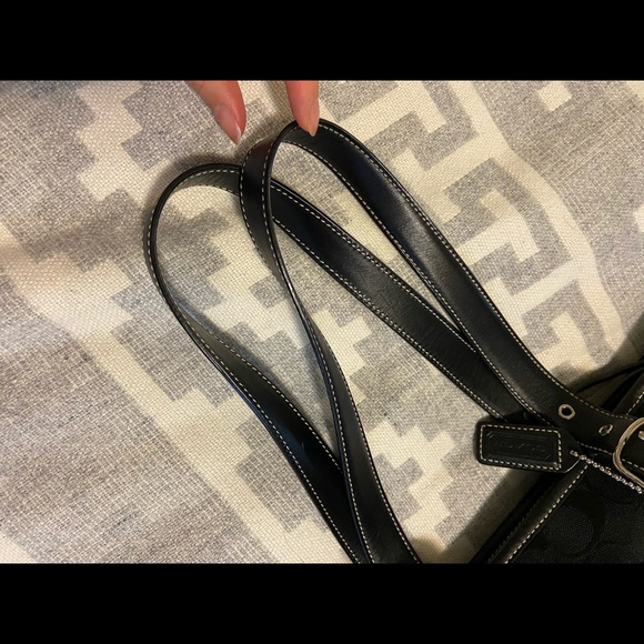 Black Coach Monogram Tote - Picture 10 of 12